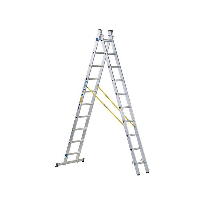 Zarges D-Rung Combination Ladder 2-Part 2 x 10 Rungs Zarges - Town Tools