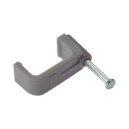 Forgefix Cable Clip Flat Grey 6.00mm Box 100 ForgeFix - Town Tools