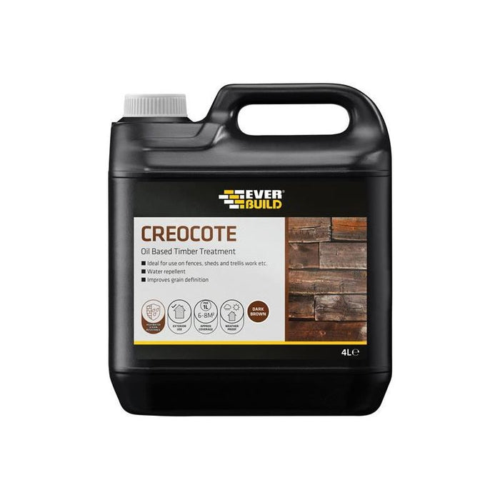 Everbuild Sika Creocote Dark Brown 4 litre Everbuild Sika - Town Tools