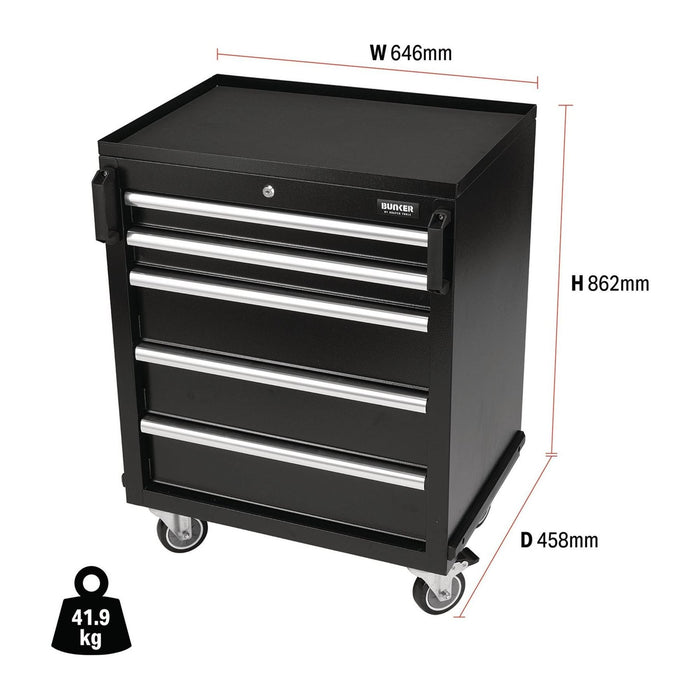 Draper BUNKER Modular Mobile Cabinet, 5 Drawer, 646mm 29792 Draper - Town Tools 