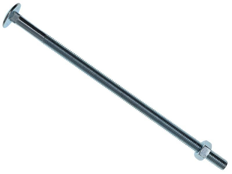 METALMATE Cup Square Hex Bolt & Nut ZP M8 x 180mm Box 10 METALMATE� - Town Tools