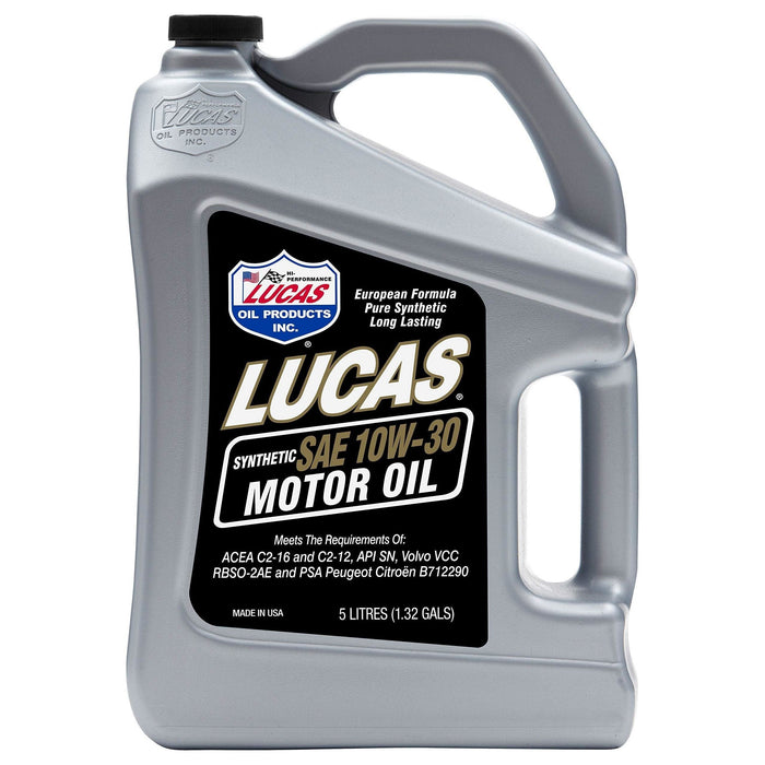 Lucas Oil 10W30 Synthetic Motor Oil 5 Ltr 40128 Lucas Oil Oil - Town Tools 