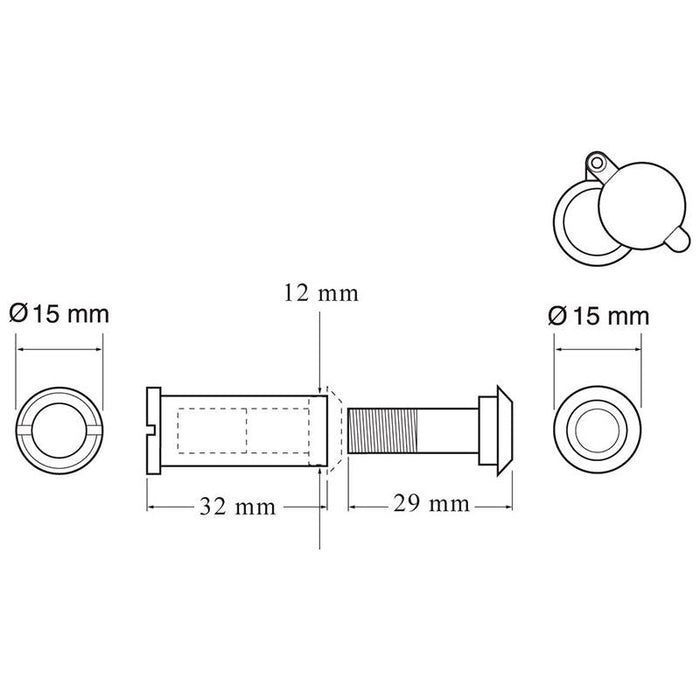 Yale Locks P9401B Door Viewer Brass Finish Yale Locks - Town Tools