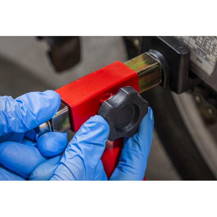 Sealey Universal Rear Paddock Stand with Rubber Supports RPS2KD Sealey - Town Tools 