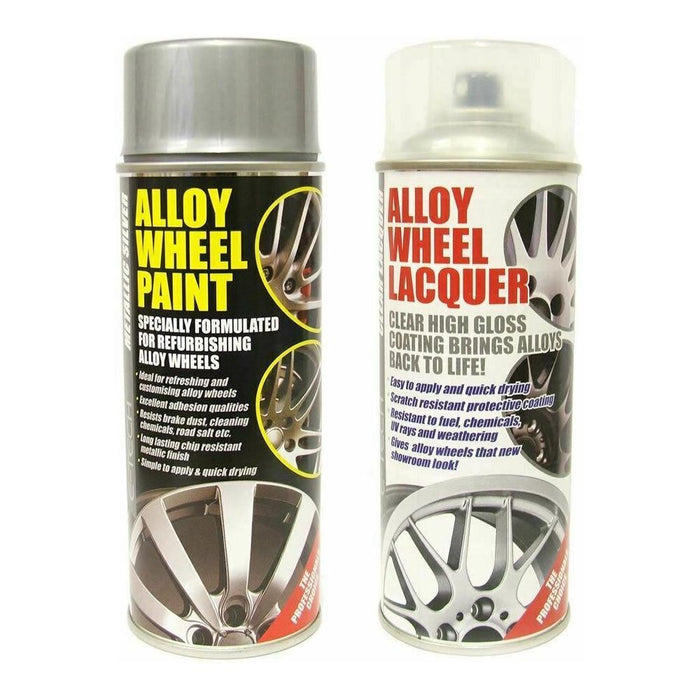 E-Tech Professional Alloy Wheel Silver Paint + Lacquer 400ml Aerosol Cans E-Tech - Town Tools 