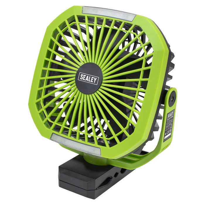 Sealey 4-Speed Portable Clip Fan with Worklight 8" SCF8WL Sealey - Town Tools 