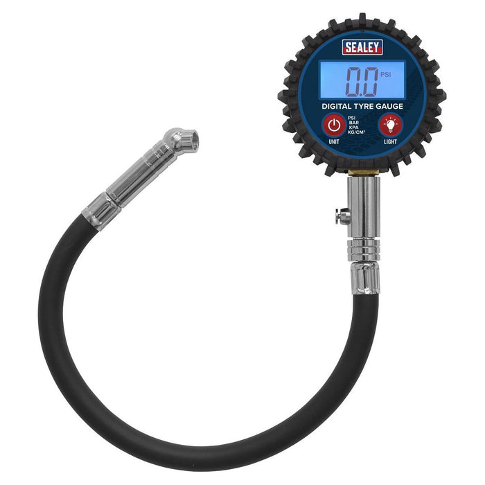 Sealey Digital Tyre Pressure Gauge with Push-On Connector TST002 Sealey - Town Tools 