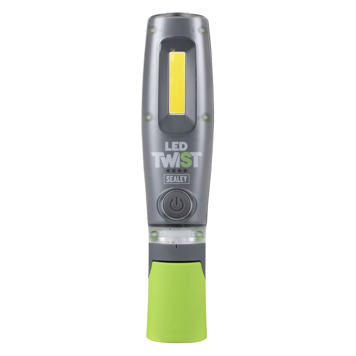 Sealey LED Twist Rechargeable Inspection Light 8W COB & 1W SMD LED1001G Sealey - Town Tools 