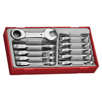 Teng Tools Stubby Ratcheting Combination Spanner Set TT1 10 Pieces
