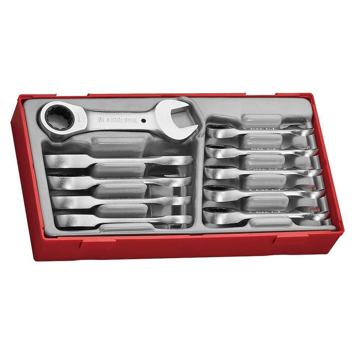 Teng Tools Stubby Ratcheting Combination Spanner Set TT1 10 Pieces Teng Tools - Town Tools 