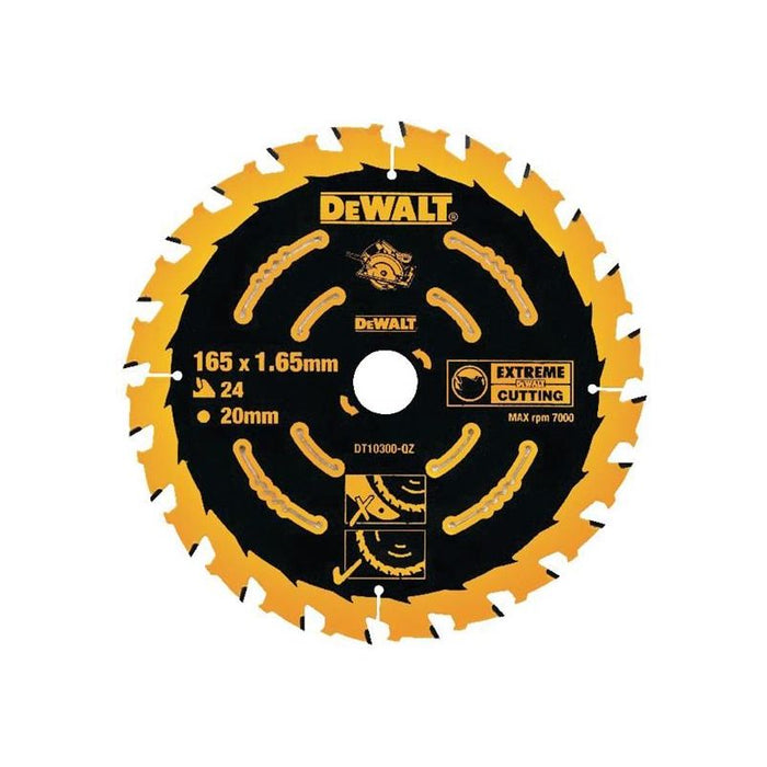 Dewalt Power Tools Extreme Framing Circular Saw Blade 165 x 20mm x 24T DeWALT Power Tools - Town Tools