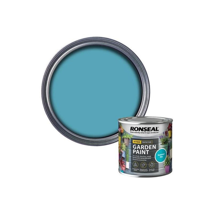 Ronseal Garden Paint Summer Sky 250ml Ronseal - Town Tools