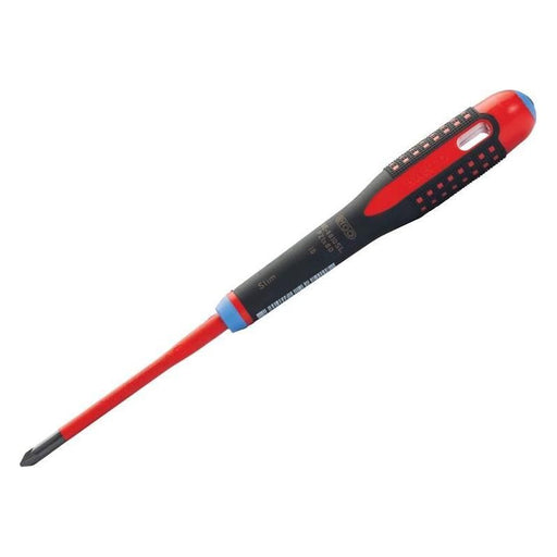 Bahco ERGO™ Slim VDE Insulated Pozidriv Screwdriver PZ1 x 80mm Bahco - Town Tools