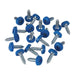 Sealey Numberplate Screw Plastic Enclosed Head 4.8 x 18mm Blue Pack of 50 PTNP4 Sealey - Town Tools 