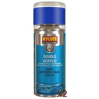 2x Hycote Aerosol Paint for FORD Deep Impact Blue 150ml