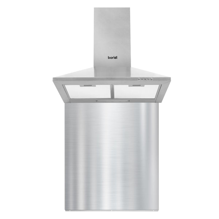 Baridi Cooker Hood with Carbon Filters & Splashback 60cm - Stainless Steel