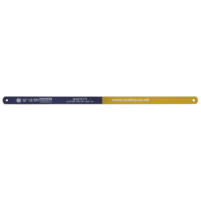 Sealey Hacksaw Blade 300mm HSS Bi-Metal 18tpi Pack of 5 HSB0518 Sealey - Town Tools 