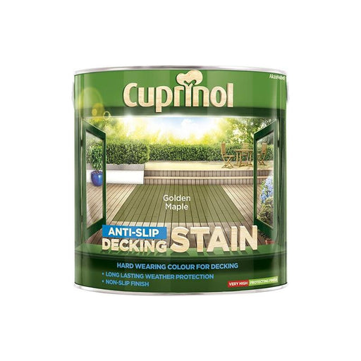 Cuprinol Anti-Slip Decking Stain Golden Maple 2.5 litre Cuprinol - Town Tools
