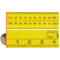 Faithfull Folding Rule Yellow ABS Plastic 1m (36in)