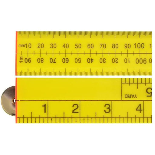 Faithfull Folding Rule Yellow ABS Plastic 1m (36in) Faithfull - Town Tools