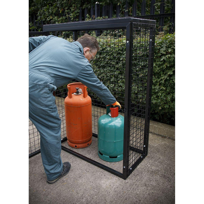 Sealey Safety Cage 3 x 19kg Gas Cylinders GCSC319