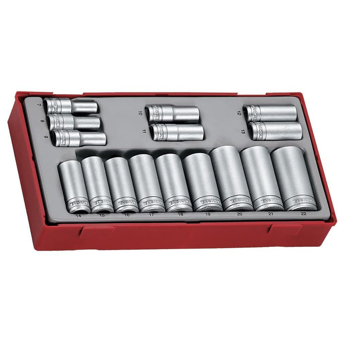 Teng Tools 3/8" Socket Set 12 pt TT1 16 Pieces Teng Tools - Town Tools 