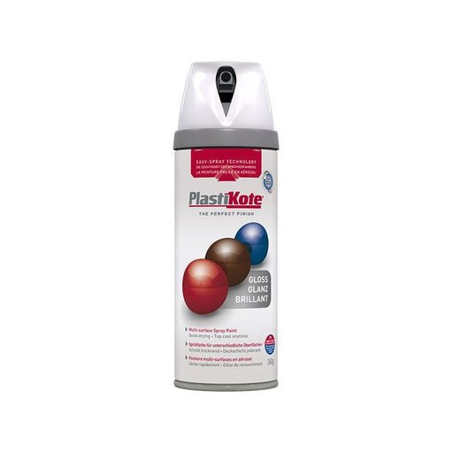 Plastikote Twist & Spray Gloss White 400ml PlastiKote - Town Tools