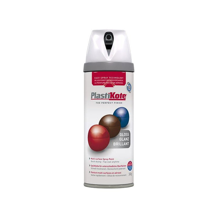 Plastikote Twist & Spray Gloss White 400ml PlastiKote - Town Tools