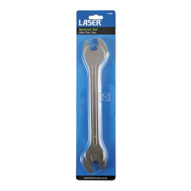 Laser Ultra Thin Open Ended Spanner Set 4pc 6789