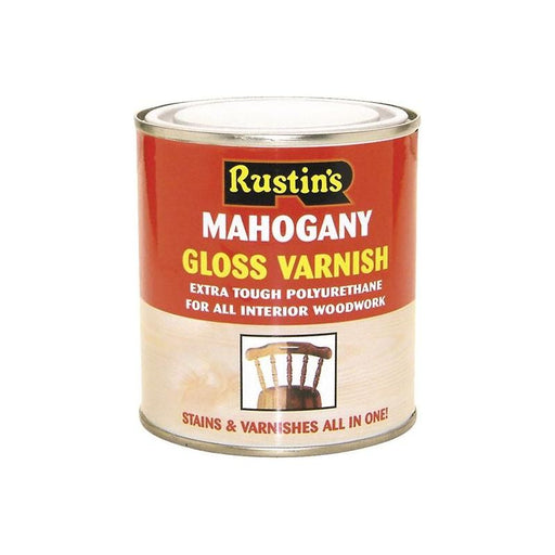 Rustins Polyurethane Varnish & Stain Gloss Dark Oak 250ml Rustins - Town Tools