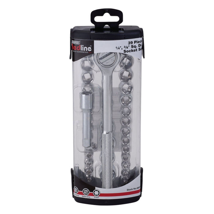 Draper Draper Redline Socket Set, 1/4", 3/8" Sq. Dr. (39 Piece) Draper - Town Tools