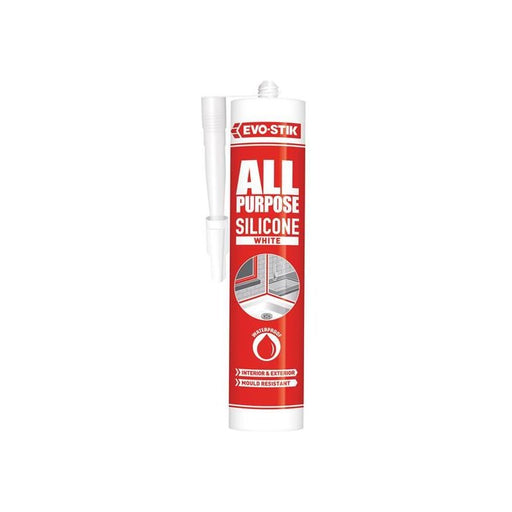 Evo-Stik 112902 All Purpose Flex Silicone Sealant White C20 EVO-STIK - Town Tools