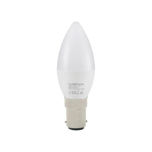 Link2Home Wi-Fi LED SBC (B15) Opal Candle Dimmable Bulb, White + RGB 470 lm 5.5W Link2Home - Town Tools