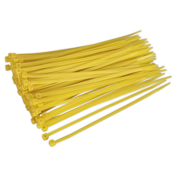 Sealey Cable Tie 200 x 4.4mm Yellow Pack of 100 CT20048P100Y Sealey - Town Tools 