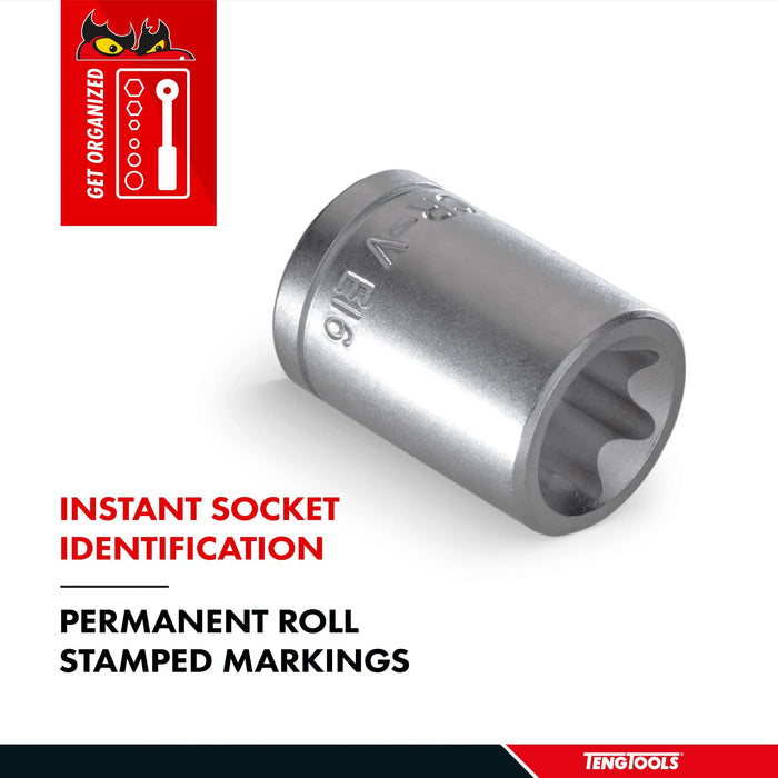 Teng Tools 3/8" TX-E Socket E12 Teng Tools - Town Tools 