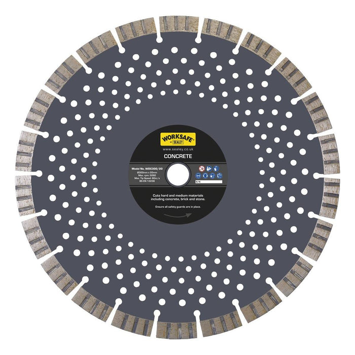 Sealey Concrete Cutting Disc Dry Use300mm WDC300/20 Sealey - Town Tools 