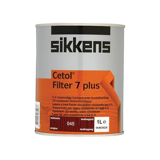 Sikkens Cetol Filter 7 Plus Translucent Woodstain Mahogany 1 litre Sikkens - Town Tools
