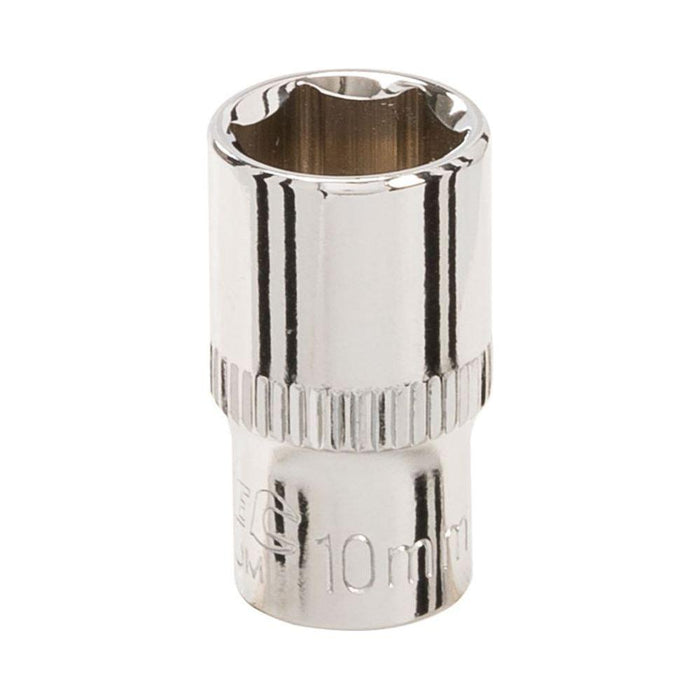 Silverline Socket 1/4" Drive 6pt Metric 10mm Silverline - Town Tools 
