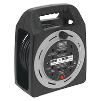 Sealey Cable Reel Box Type 15m 4 x 230V 1.25mmï Thermal Trip BCR15CB