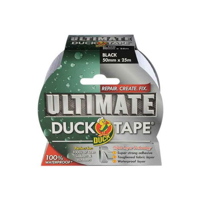Shurtape Duck Tape® Ultimate 50mm x 25m Black Shurtape - Town Tools