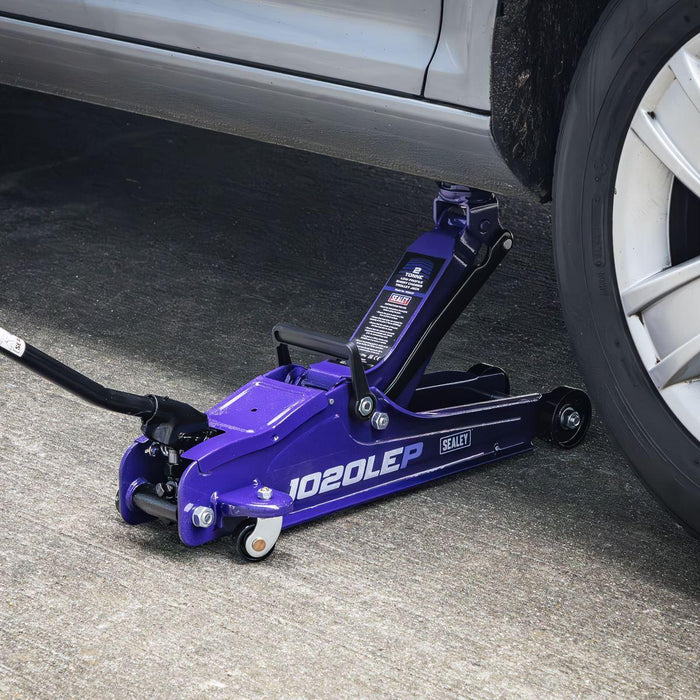 Sealey Low Profile Short Chassis Trolley Jack 2 Tonne - Purple 1020LEP Sealey - Town Tools 
