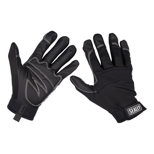 Sealey Mechanic's Gloves Light Palm Tactouch Large MG798L Sealey - Town Tools 