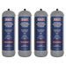 Sealey Disposable Argon/Carbon Dioxide Gas Cylinder 430g, 2.2L - Pack of 4 Sealey - Town Tools 