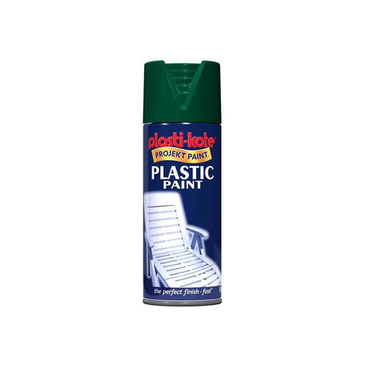 Plastikote Plastic Paint Spray Hunter Green Gloss 400ml PlastiKote - Town Tools