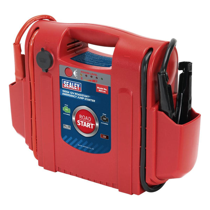 Sealey RoadStartï Emergency Jump Starter 12V 1000 Peak Amps RS1 Sealey - Town Tools 