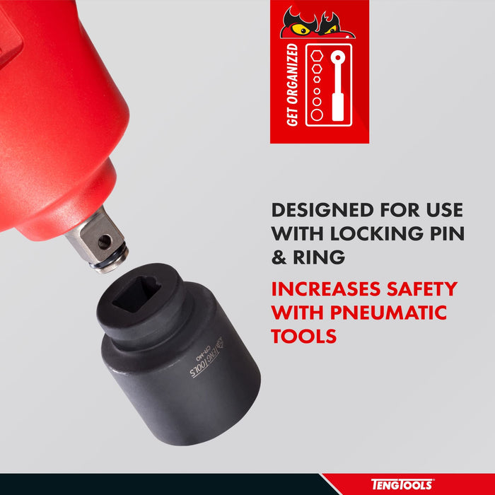 Teng Tools 1/2" Stubby Impact Socket DIN Metric 17mm Teng Tools - Town Tools 