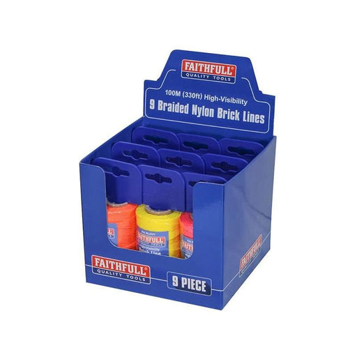 Faithfull Brick Line Replacement Dispenser Reel CDU, 9 Piece Faithfull - Town Tools
