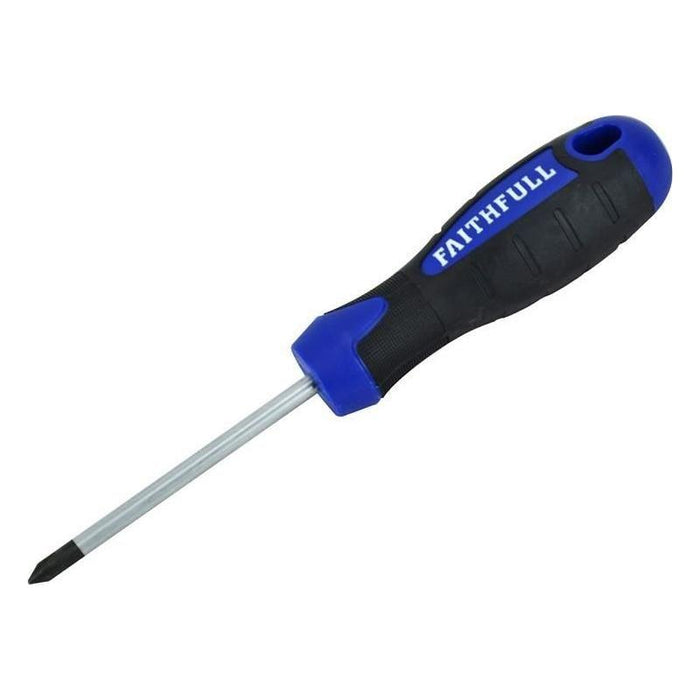 Faithfull Soft Grip Screwdriver Phillips Tip PH1 x 75mm Faithfull - Town Tools