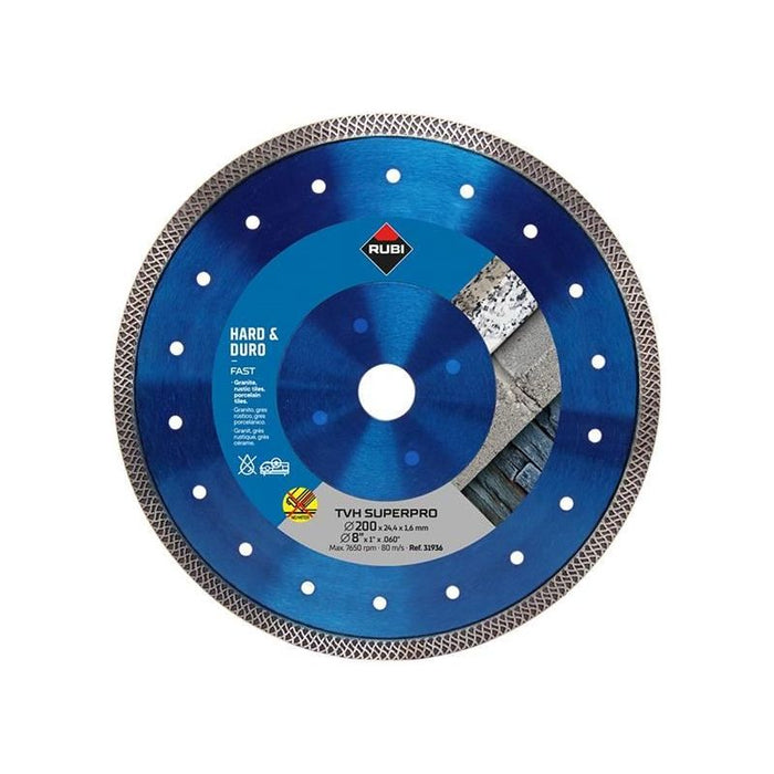 Rubi Tiling Tools TVH200 SUPERPRO Diamond Blade 200mm RUBI TILING TOOLS - Town Tools
