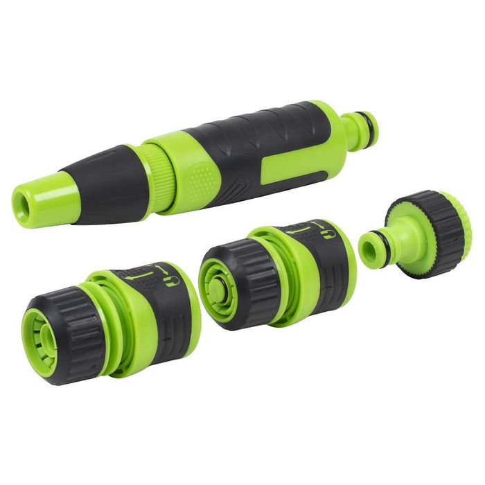 Sealey Deluxe Hose Nozzle & Connector Set 4pc JS9611 Sealey - Town Tools 